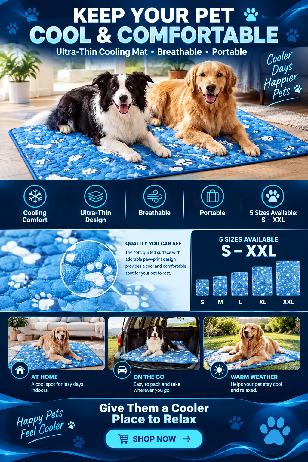 Ultra-Thin Pet Cooling Mat