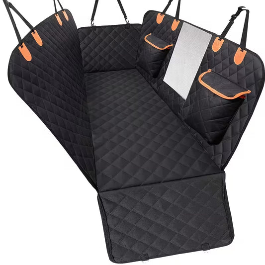 Waterproof Dog Car Seat Cover – Full Coverage Hammock with Storage Pockets